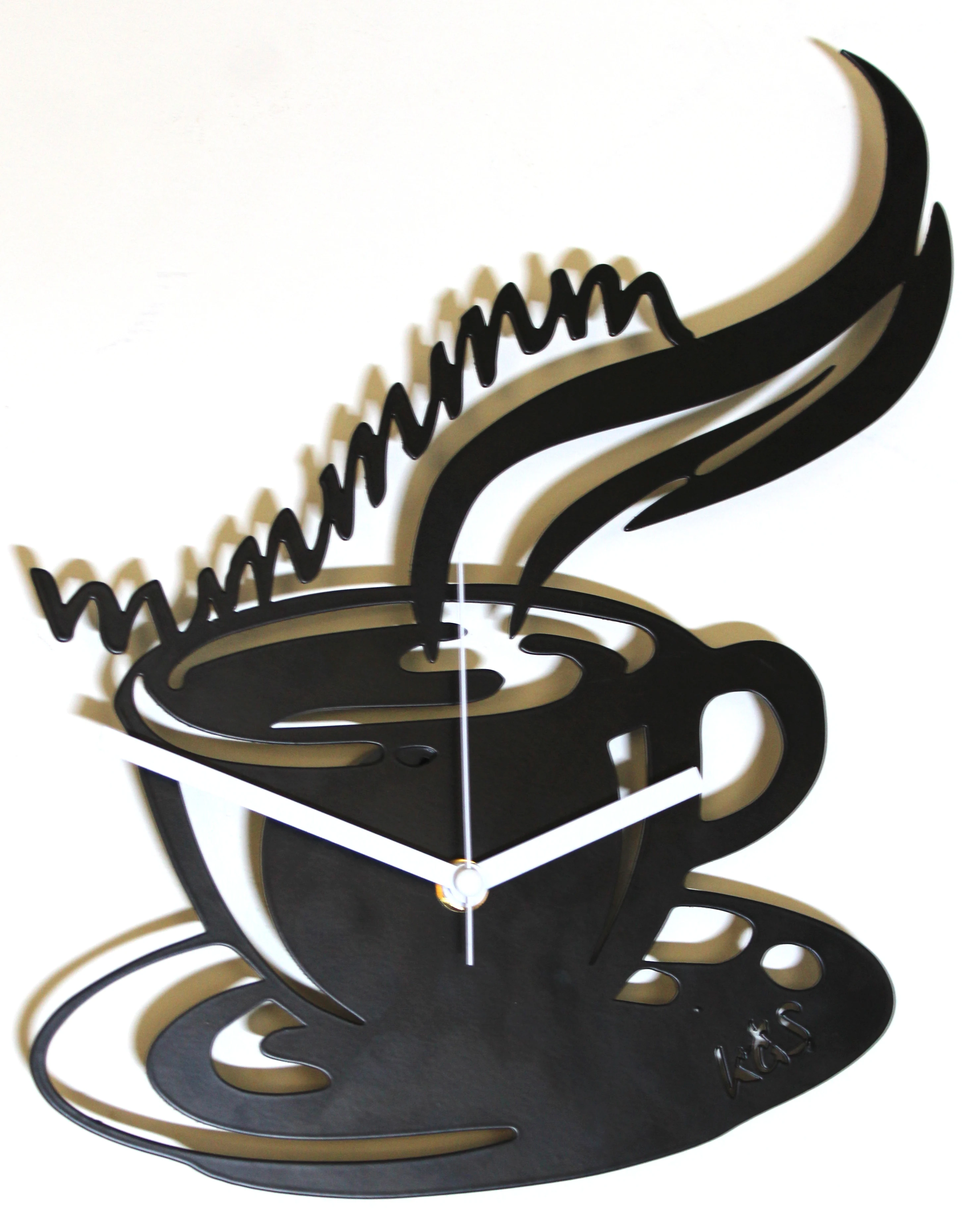 Coffee Cup, Clock, Wall Art, Decor, wall sticker