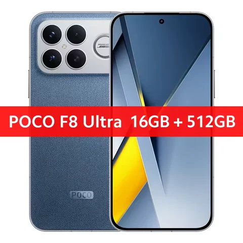 Глобальная версия POCO F8 Ultra 5G Смартфон Snapdragon 8 Elite Gen 5 6500 мАч 50 Вт Беспроводная HyperCharge 120 Гц POCO HyperRGB AMOLED