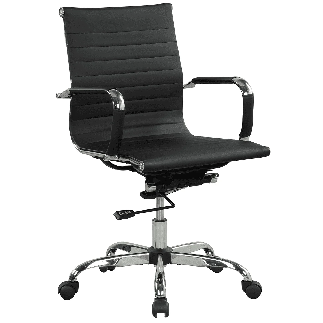 

Стул для менеджера 37,5 с регулируемой высотой и поворотом, объем 250 фунтов, черные офисные стулья, бесплатная доставка