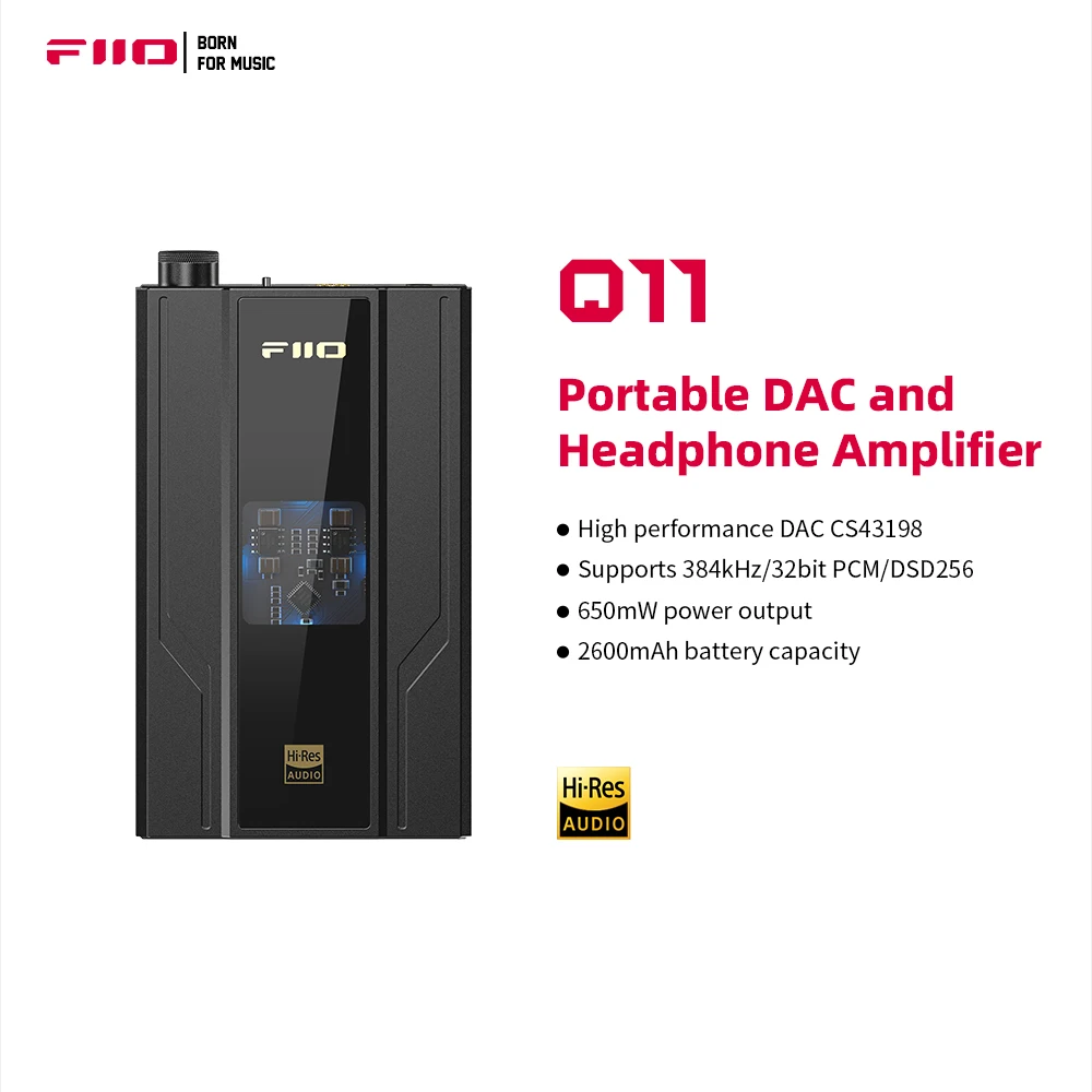 Усилитель для наушников FiiO JadeAudio Q11/DAC DSD256 384 кГц/32 бит с выходом 3,5/4,4 мм Усилитель для наушников FiiO JadeAudio Q11/DAC DSD256 384 кГц/32 бит с выходом 3,5/4,4 мм