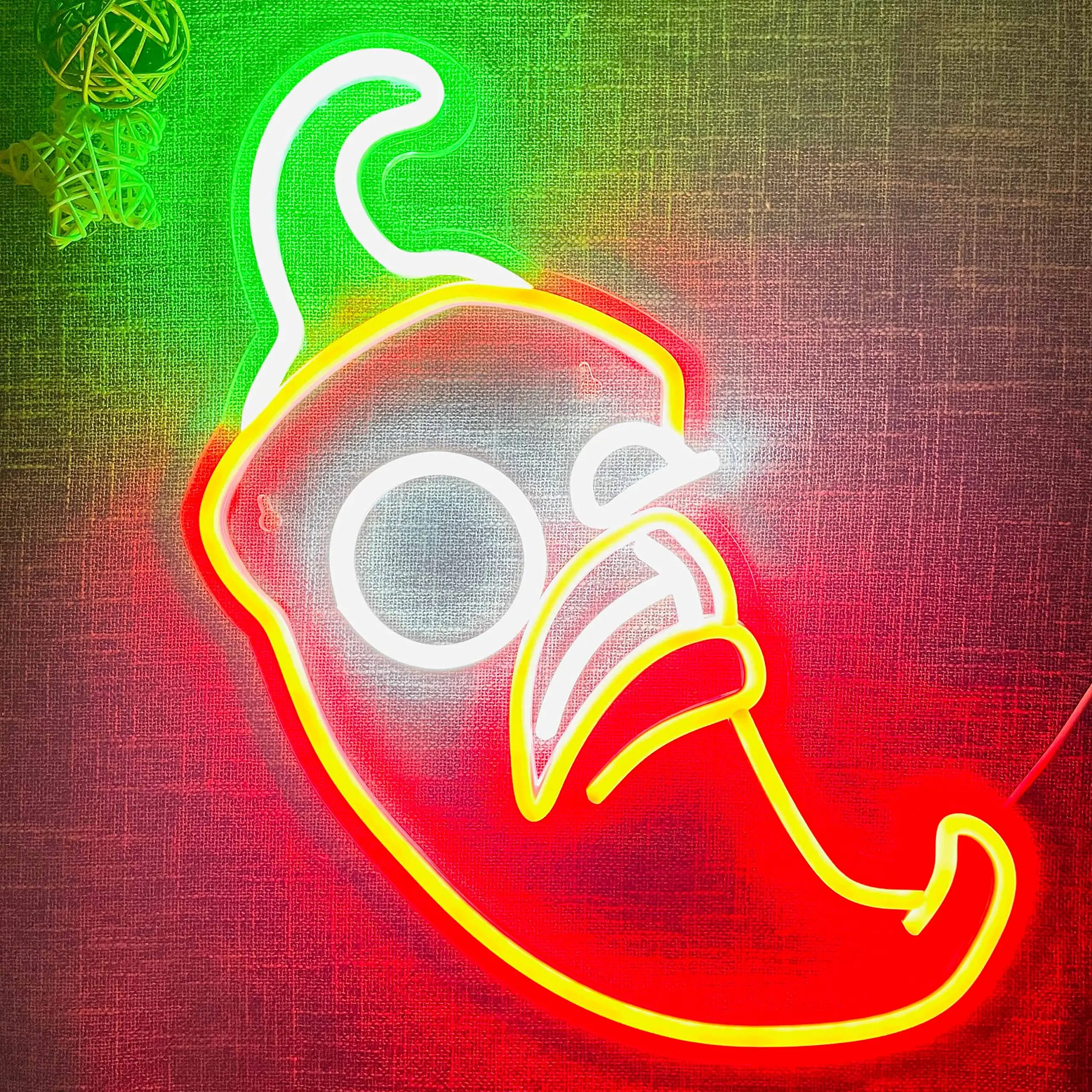 

Jalapeno Neon Light Game LED Night Lights Red Neon Sign Neon Lights for Home Bar Kids Bedroom Wall Decor Party Art Decoration