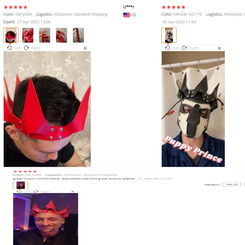 Маска женская кожаная многоразовая Фетиш-маска для взрослых аксессуар Хэллоуина