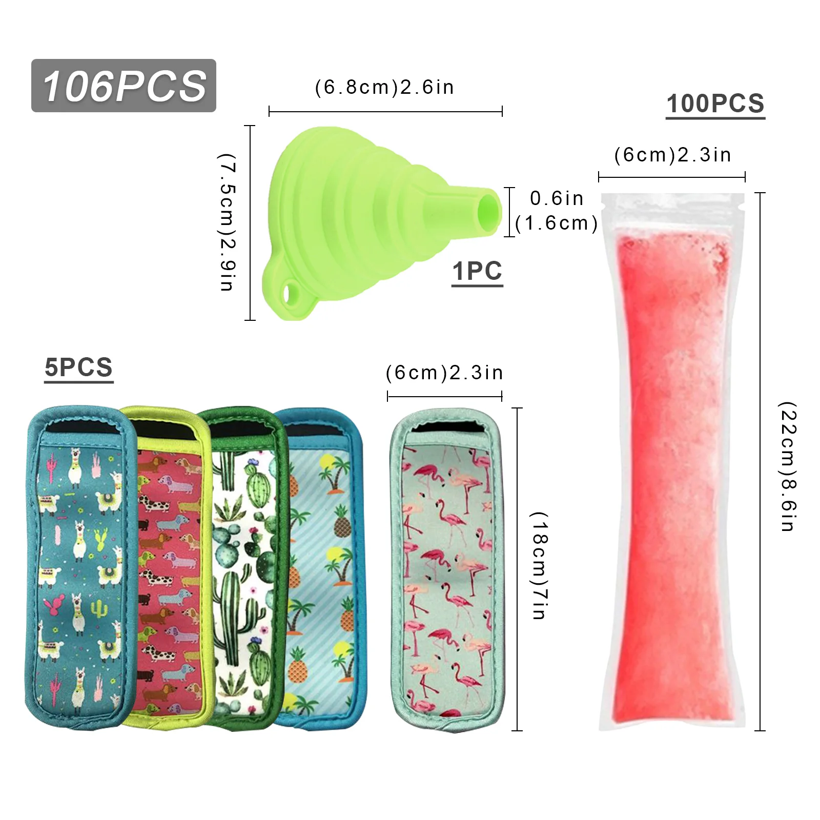 100 Упаковок DIY Формы Для Льда Одноразовые Пакеты Мороженого Ziplock Здоровые Закуски