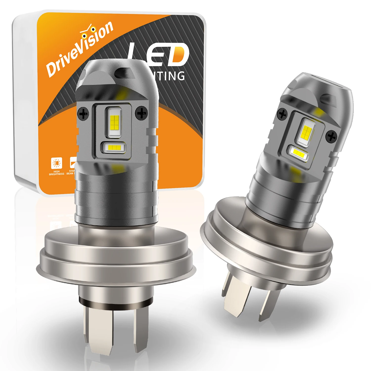 DriveVision R2 P45T Светодиодный лампа для фар постоянного тока 12 В супер яркая белая лампа ближнего и дальнего света для мотоциклетных фар 6500K