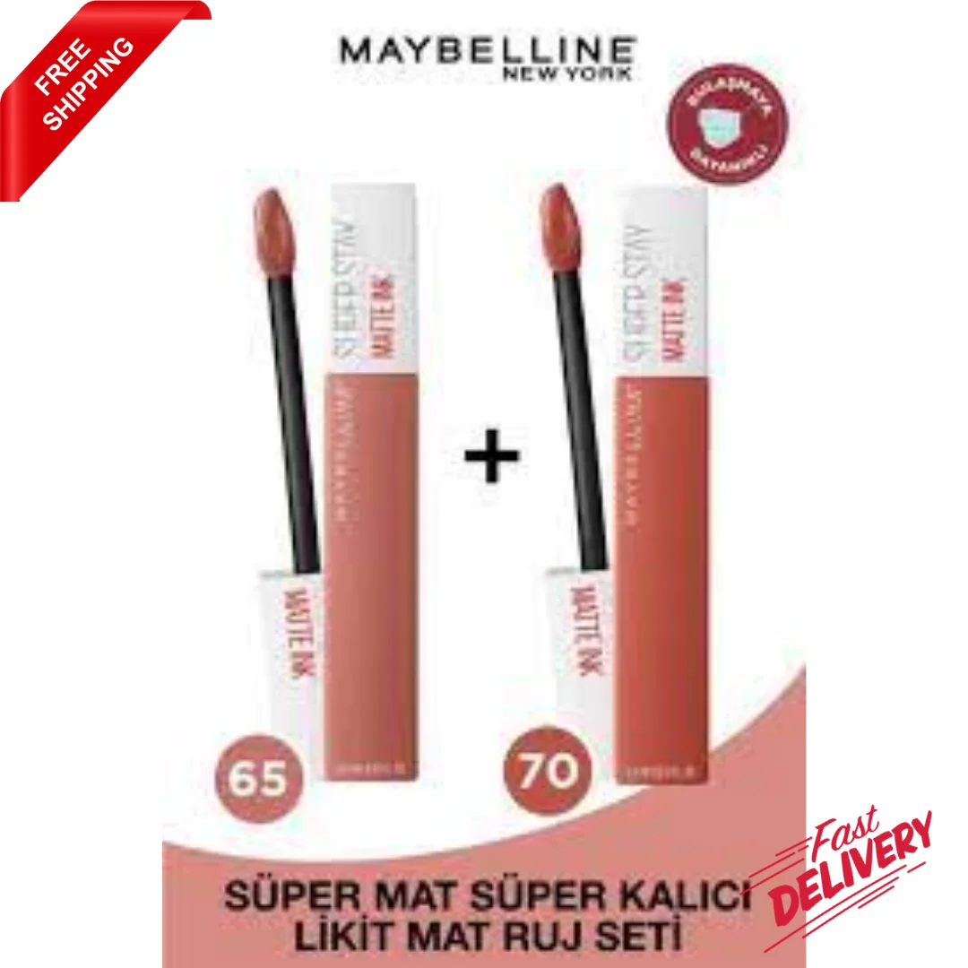 

Maybelline New York Super Stay Matte Ink Liquid Matte Lipstick 2'li Set - 65 Seductress Nude + 70 Amazonian Kahverengi, matte Lasting Lipstick