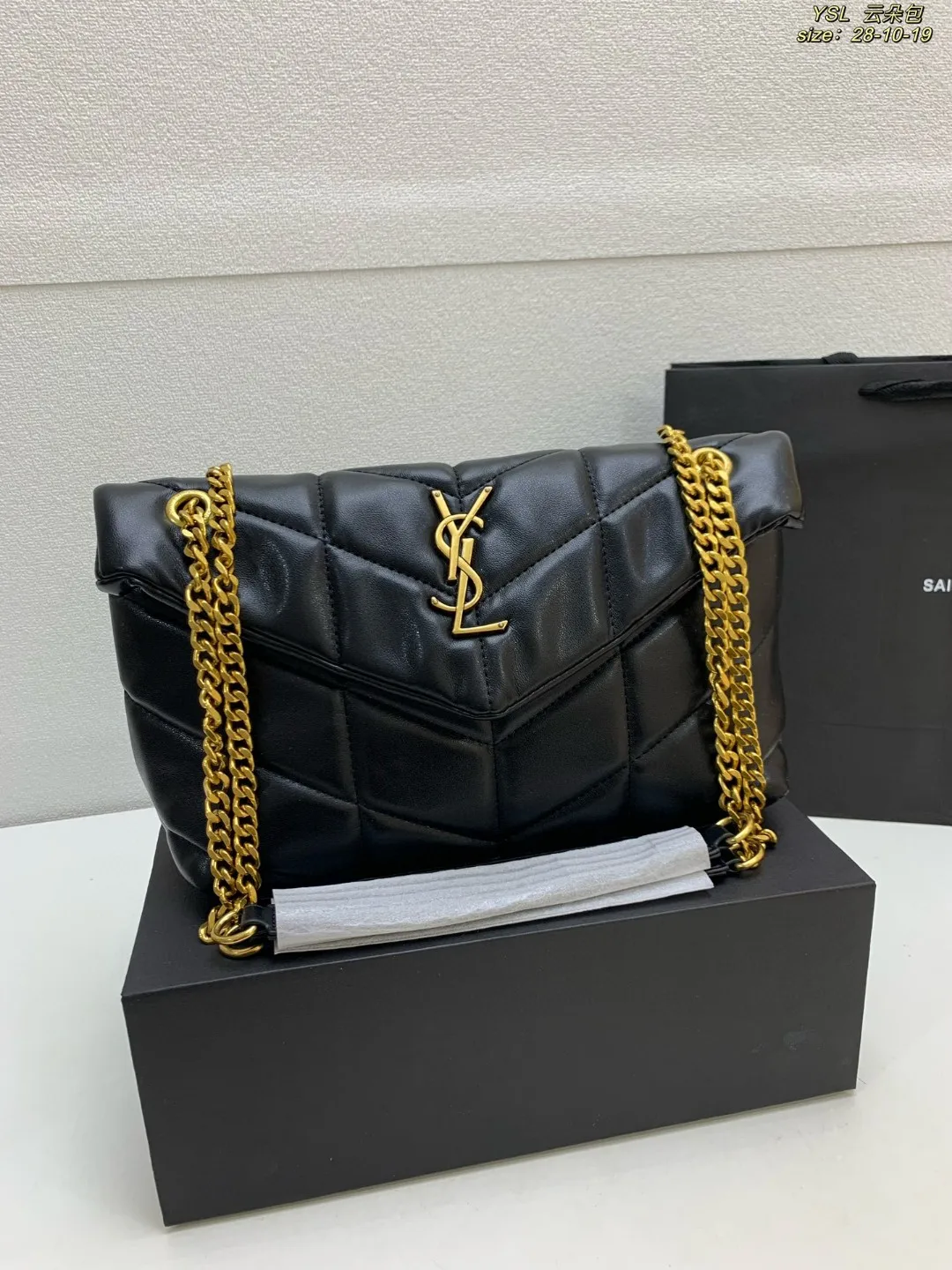 Кожаная сумка YSL 28СМ*10СМ*19СМ