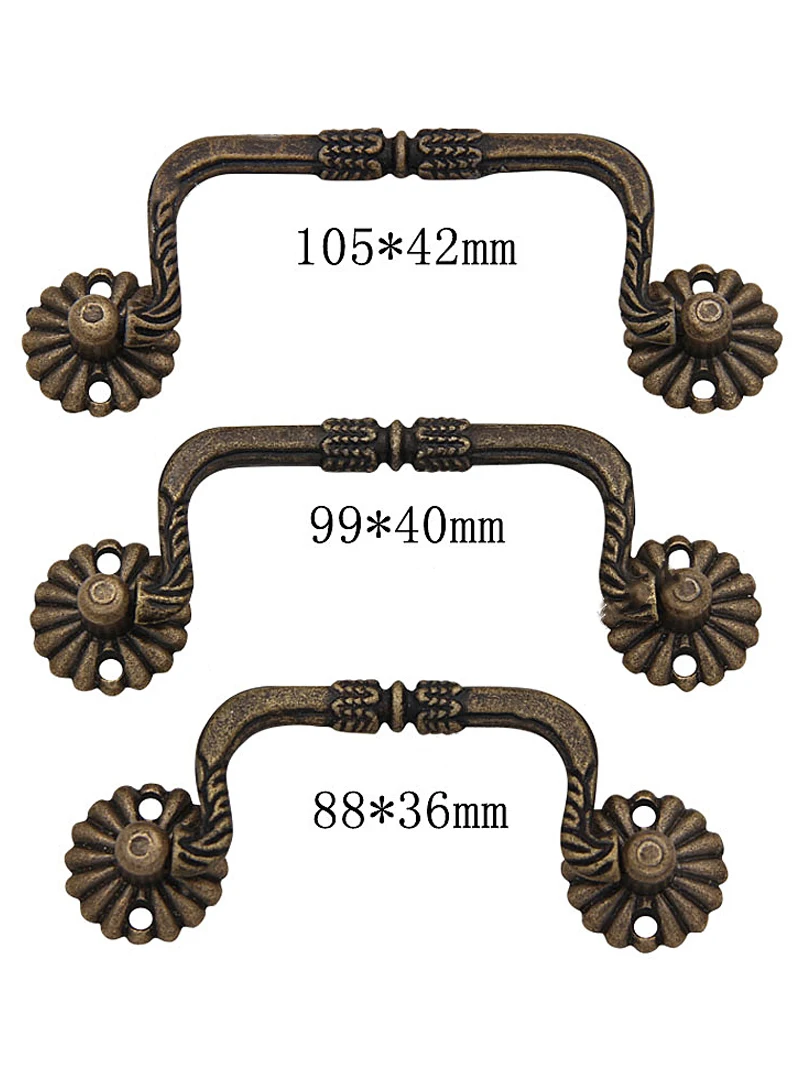 

Bronze Retro Zinc Alloy Pull Handles For Kitchen Drawer Cabinet Door Handle Furniture Knobs Hardware Cupboard Antique Handle