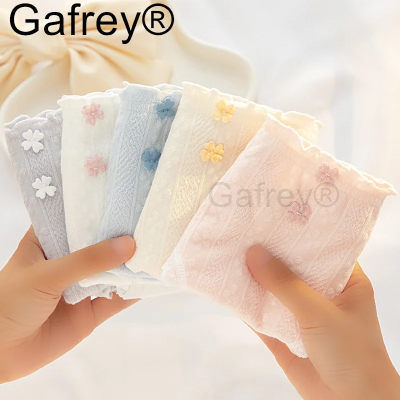

5Pcs Cotton Underwear Cute Cartoon Female Girl Briefs Breathable Mid-waist Women's Panties Sexy Lingerie Seamless Underpants