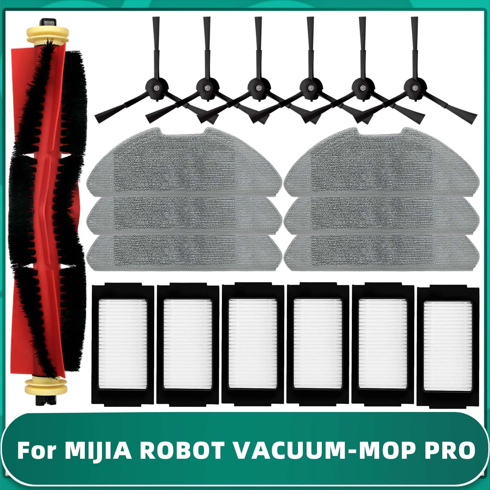 For Xiaomi Mijia Robot Vacuum-Mop Pro MJSTS1 / MJSTS 2 Pro Main Side Brush Hepa Filter Mop Cloths Wheel Part Vacuum Cleaner Kit