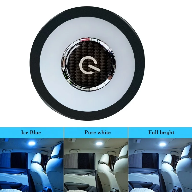 Luz de lectura para coche, lámpara de techo magnética LED recargable por USB, luz de noche de estilo automático para Interior de coche