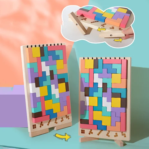 Развивающие игрушки Игрушки Монтессори 3D Русская строительная игрушка для детей 3, 4, 5, 6, 7, 8, 9, 10 лет, мальчиков и девочек