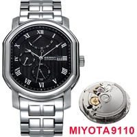 automatic watch for men miyota 9110 28800timeshour sapphire dress luxury mechanical wristwatch waterproof exhibition back clock