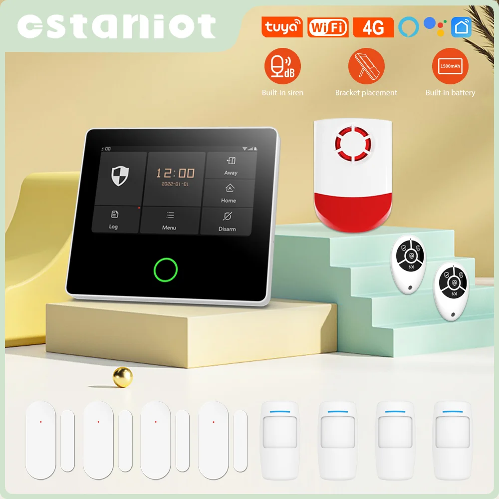 Купить Беспроводной смарт-комплект для противоугонной системы, встроенная сирена, поддержка Wi-Fi, дистанционное управление через приложение Alexa,По...