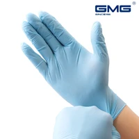 disposable nitrile gloves gmg blue 100pcs food grade cleaning washing oil resistant waterproof allergy free safety 100 nitrile