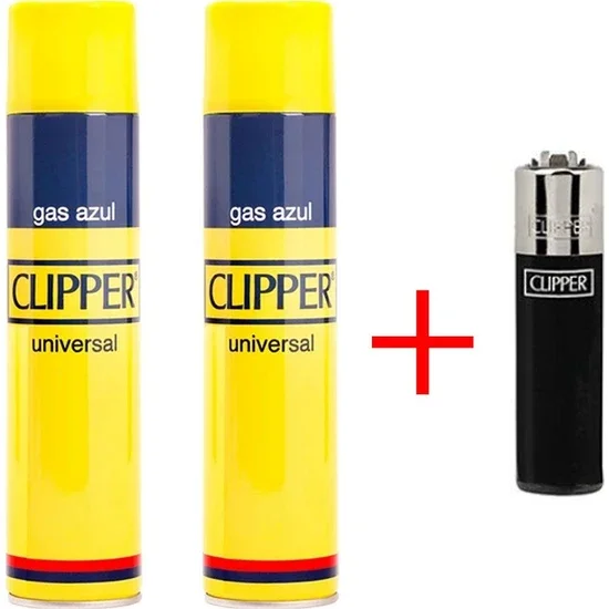 2 Lighter Gas and Clipper Stone Lighter  2 pcs Clipper Lighter Gas 250 ml