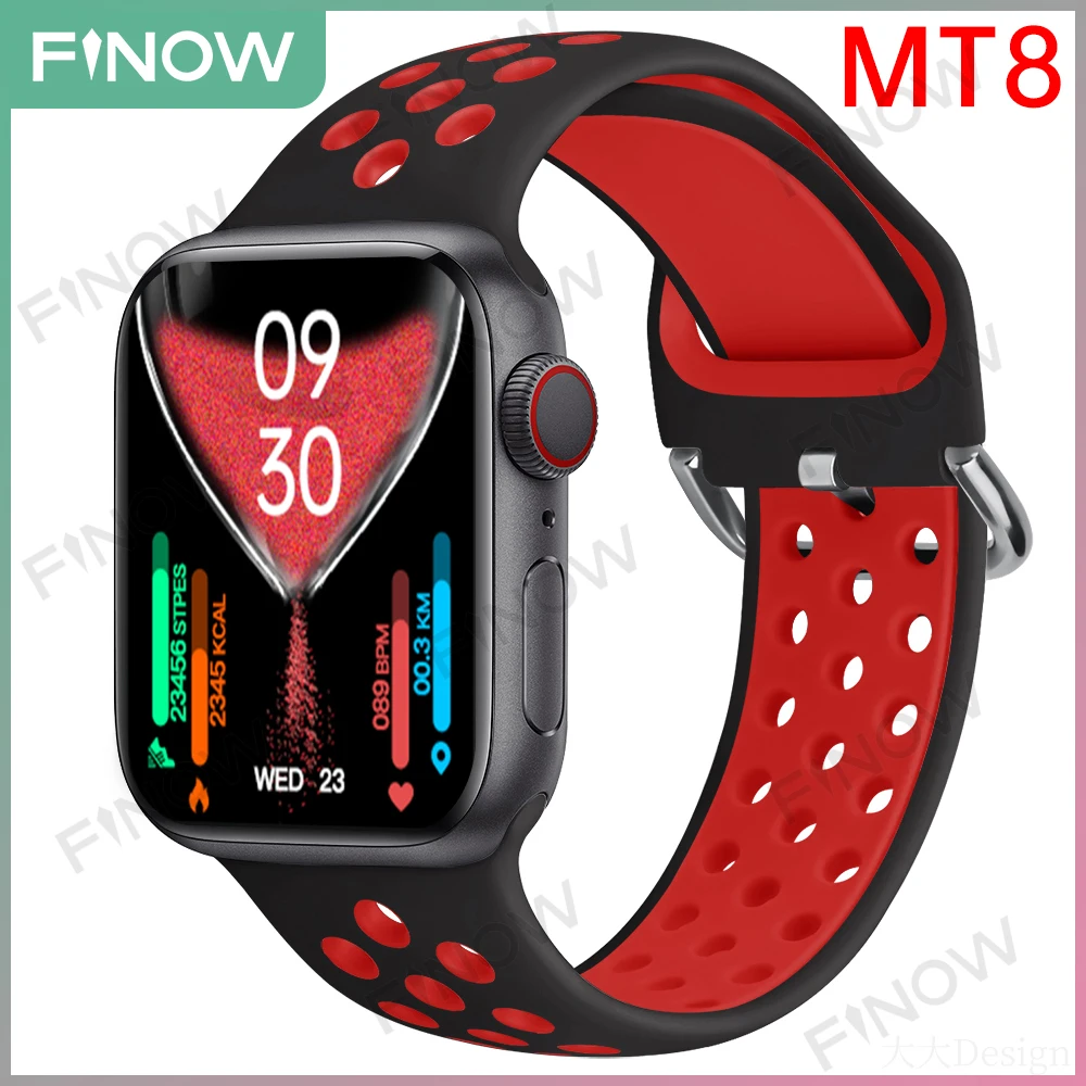 

Смарт-часы Finow MT8 мужские, спортивные, из нержавеющей стали