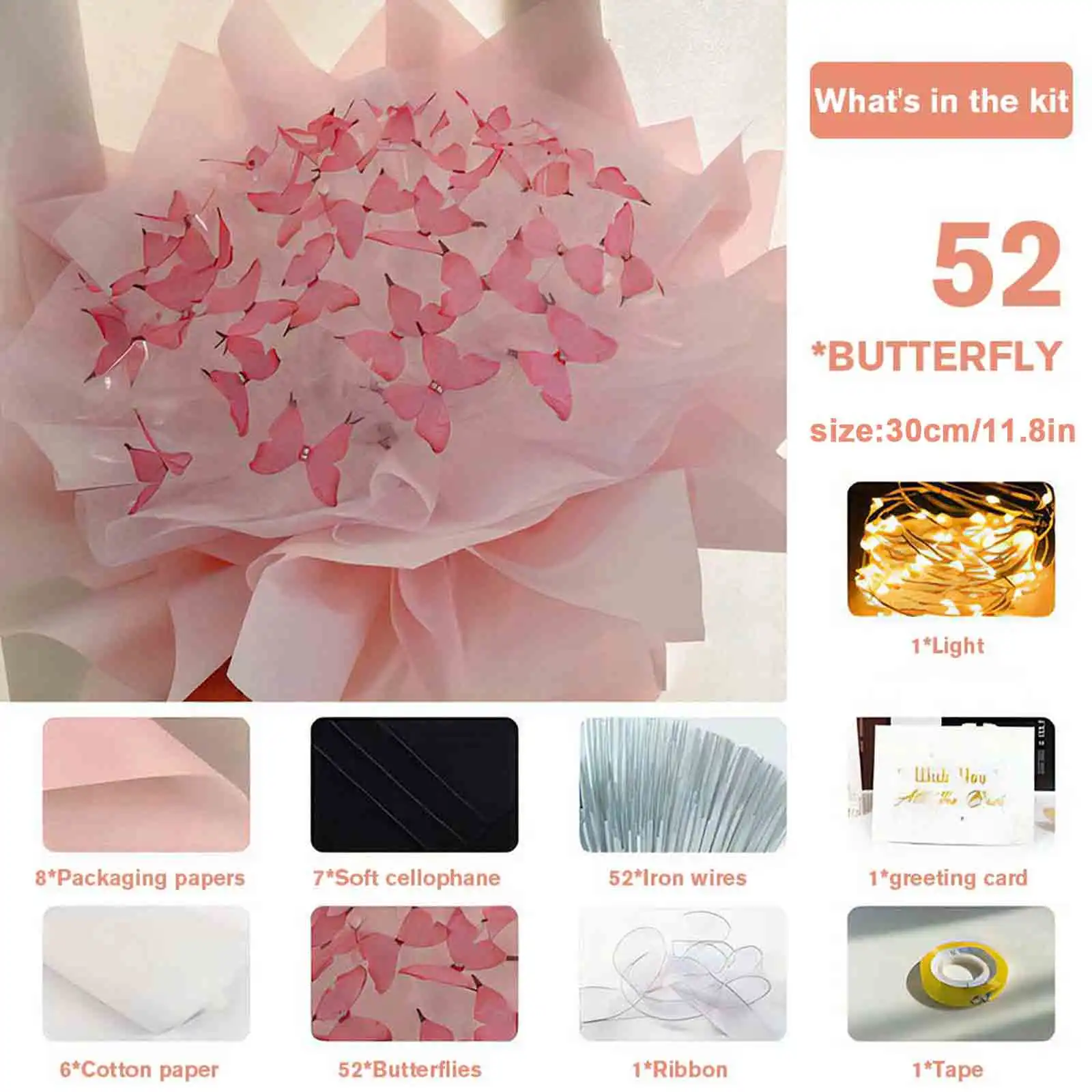 Создавайте букеты из бабочек с помощью набора Blue Fairy DIY 33 предметов