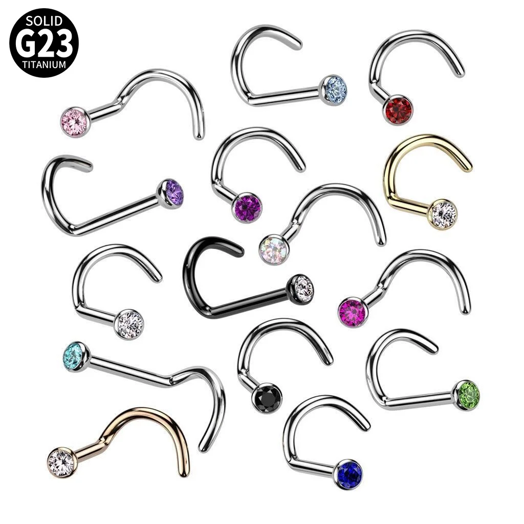 Kenbao 10 шт. оптовая продажа титановый носовой винт пресс для фианита ASTM F136 PIERC