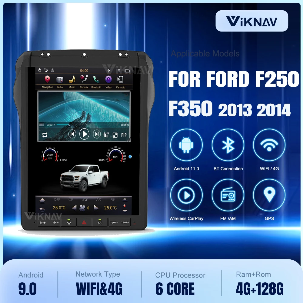 

12.1 Inch Android Car Radio For Ford F250 F350 F450 F650 2013 2014 Tape Recorder GPS Navigation Multimedia Player Touch Screen