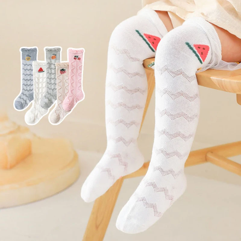 

2023 Summer Baby Socks Thin Newborn Over-the-Knee Long Tube Cotton Socks