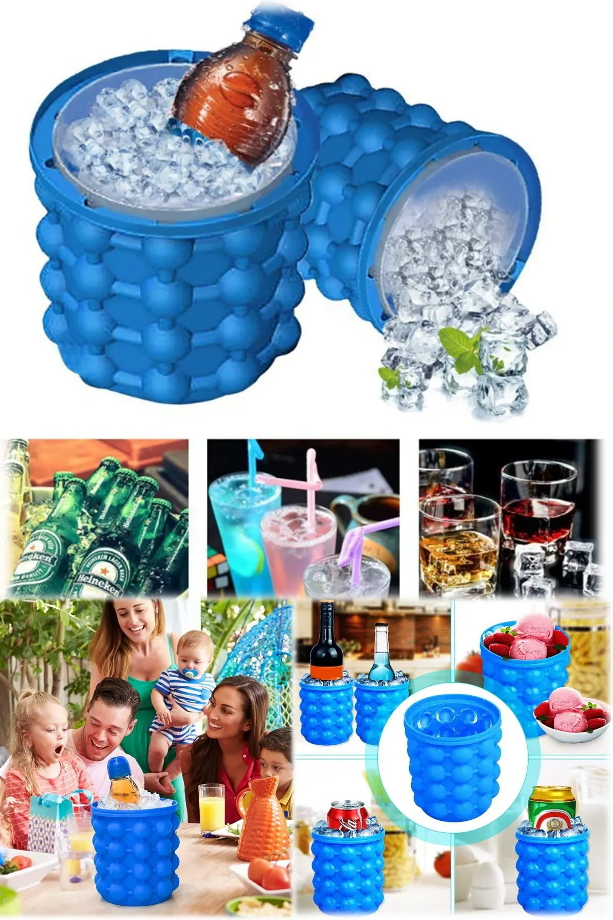 Trend Design Silicone This Mold Cup Look Ice Cooler Cup Holder Bottle Holder Fast Freezing Ice Cup Silicone 120 Ice Capacity