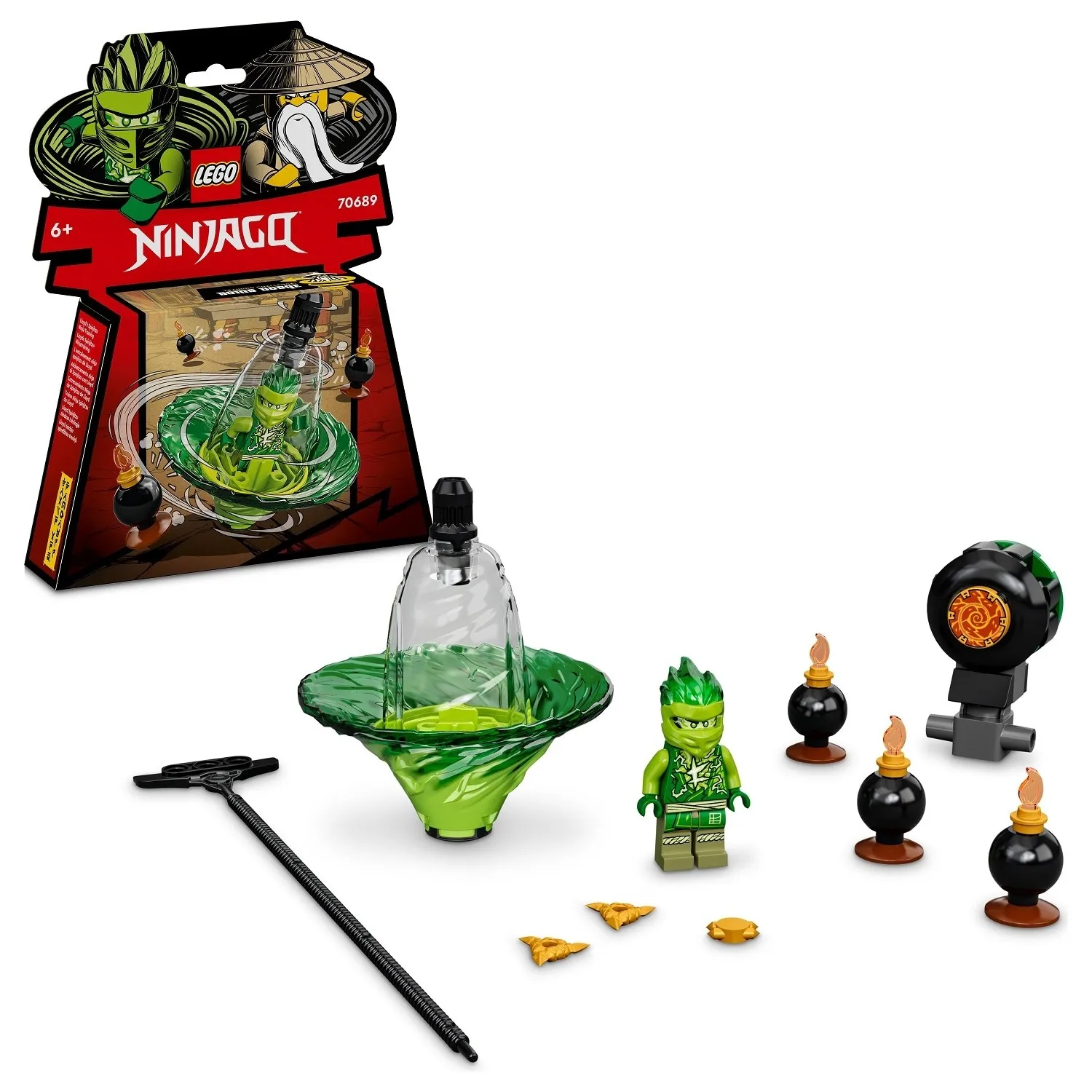

LEGO 70688 70689 70690 Ninjago Kai's Lloyd’s and Jay’s Spinjitzu Ninja Training Spinner, Collectible Kids Spinning Action Toy