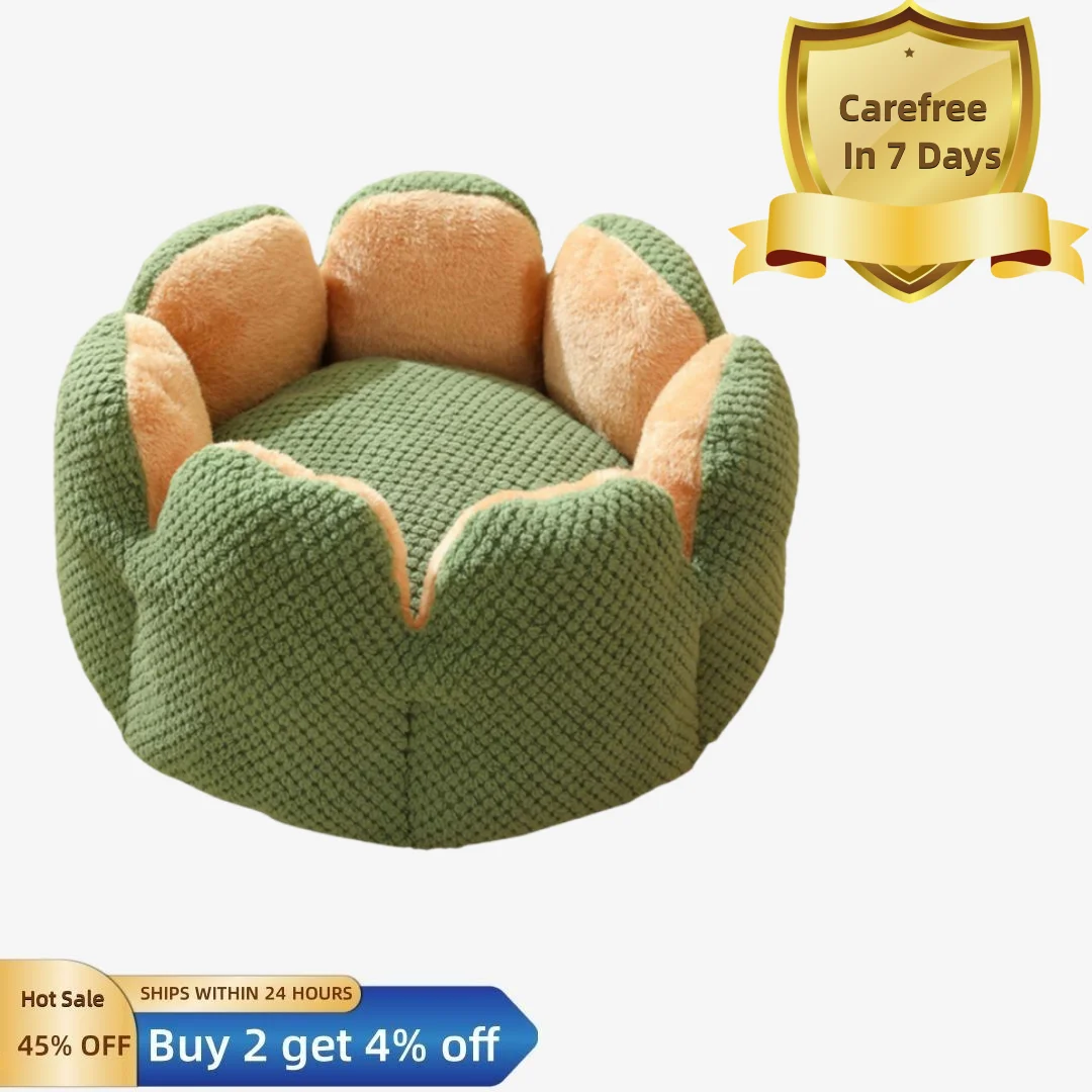 

Pet Nest Soft Comfortable Adorable Keep Warmth Petal Shape Pet Cat Dog Sleeping Cushion Pet Supplies