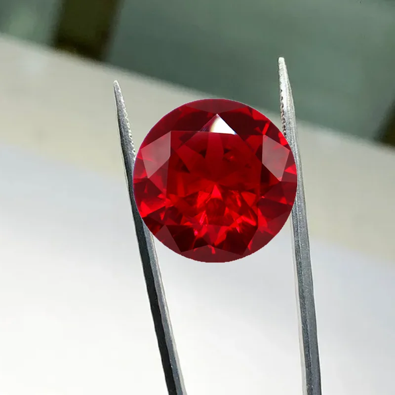 High Quality Cut Natural Round Ruby 15.0mm Large Size Sri-Lanka VVS Loose Gem For Jewelry Setting And Collection