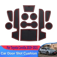 Car Luxurious Door Groove Mat For Toyota Corolla E210 210 2019 2020 2021 Auto Sillica Gel Rubber Pad Sticker Car Accessories