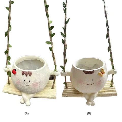 Подвесные горшки для суккулентов  Planter со smiling face