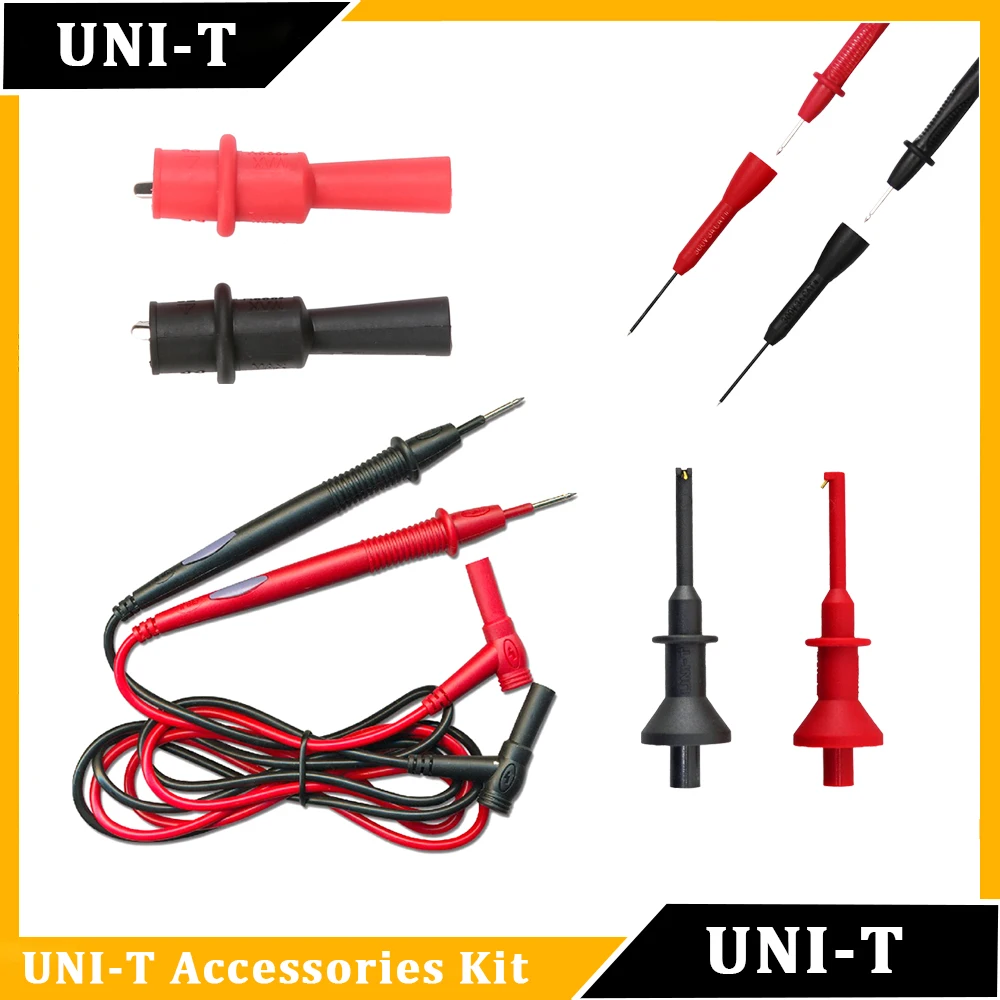 

UNI-T Extension Test Leads Crocodile Clips Probe Cables Alligator Clip Kit for Multimeter Clamp Meter Universal Accessories