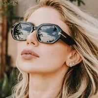 rectangle sunglasses for women retro 2022 luxury brand designer irregular sun glasses ladies vintage polygon eyeglasses woman