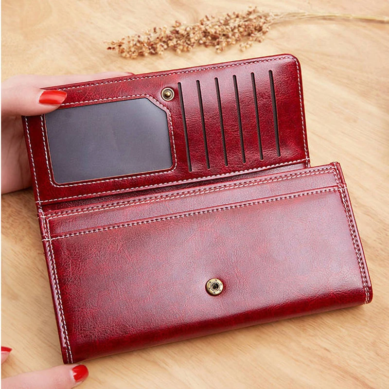 

Wallets Long Luxury Leather Woman Wallet Women's 2022 Bags Women Money Purses Fashion Holder Women Cards Purse Handbags