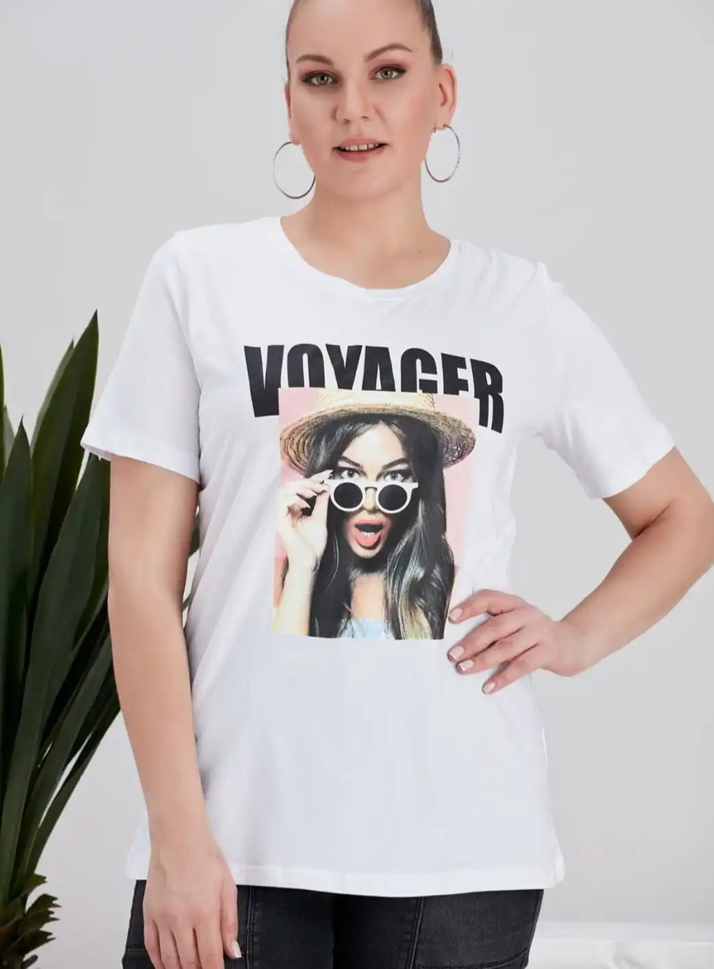 

Women's New Season Latest Trend Large Size Vovager Printed Stylish and Convenient 2022 Fashion T-Shirt