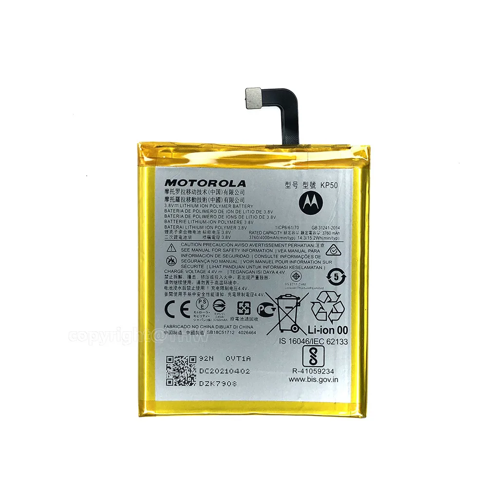 100% Original Replacement KP50 Battery for Motorola XT2010-1, Moto One Zoom, Moto One Zoom Global, Moto One Zoom Global Dual SIM