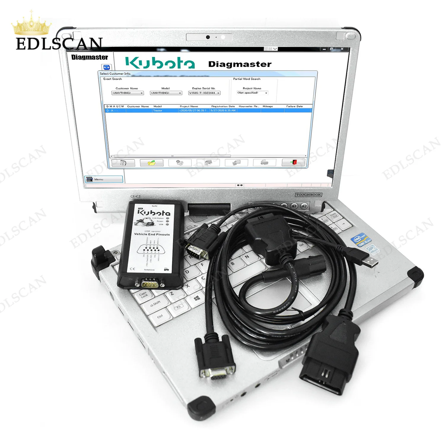 Ноутбук CF C2 CFC2 для KUBOTA (DST-i) сельскохозяйственная техника PYTHON интерфейс Python Diagmaster