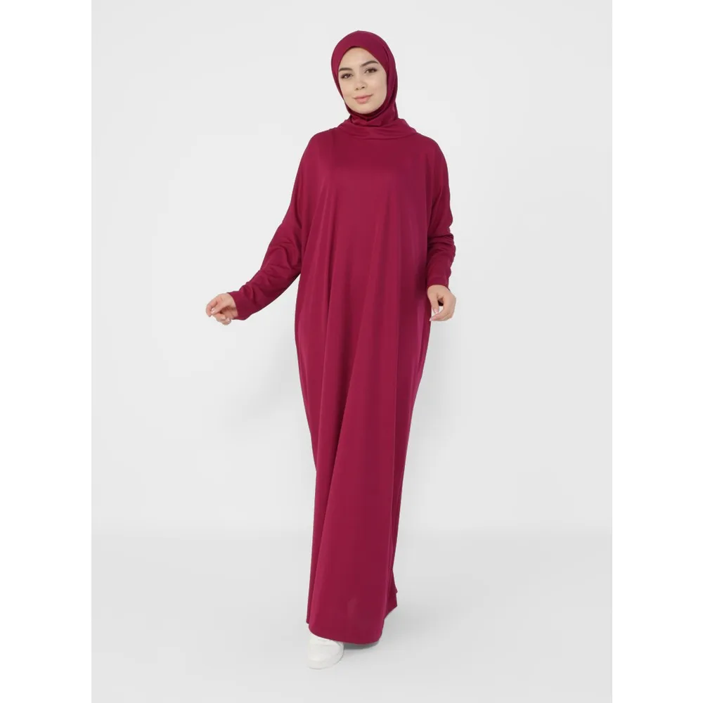 

Women Solid Color Hooded Prayer Dress - Purple - Tavin Made Turkey Standard Size Doesn 'T Fade HBCV0000164O80
