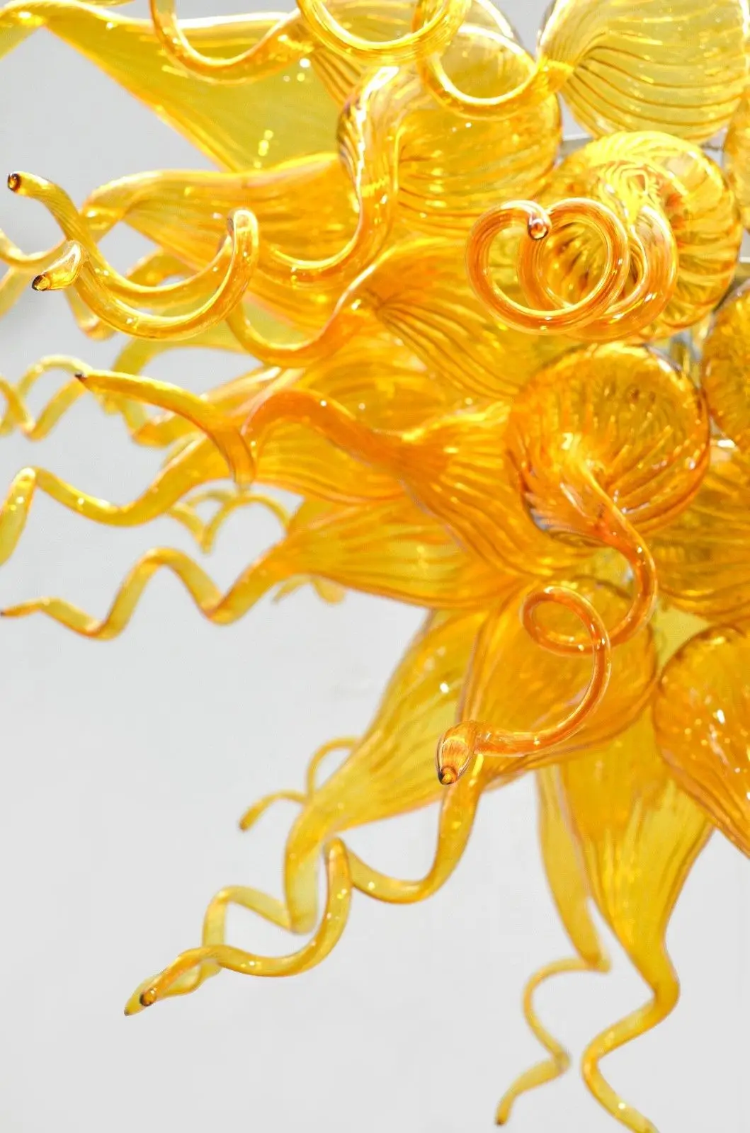 Longree медово-желтая люстра ручной работы из дутого стекла в стиле Chihuly подвеска