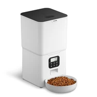 6l intelligent pet dog feeder automatic stainless steel bowl timing cat food dispenser dry dog food kibble container pets items