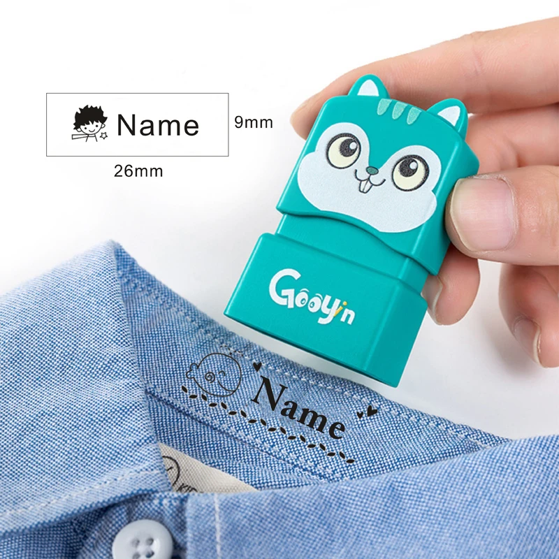 

Customized Name Stamp Paints Personal Student Child Baby Engraved Waterproof Non-fading Kindergarten Cartoon Clothing Name Seal