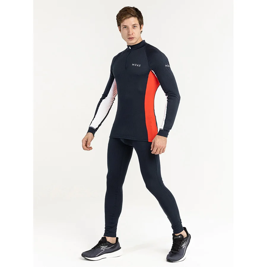 Комплект термобелья Moax Race LS с воротником мужской т.син.красный (46-S)