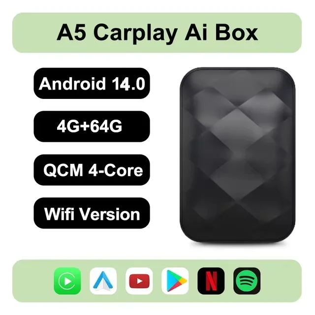 

Беспроводной Адаптер Carplay Android Auto 3IN1 Plug & Play Для Youtube Netflix AI TV Box Обновление 2025