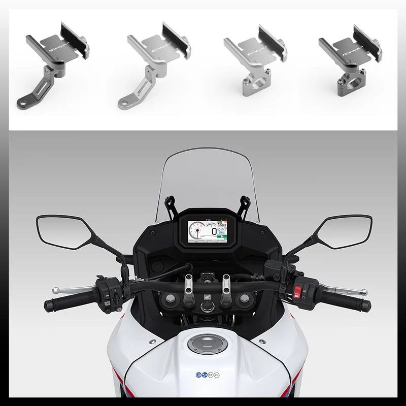 

For Honda TRANSALP XL 600 650 700 V XL700V XL650V Accessories Motorcycle Handlebar Back Mirror Mobile Phone Holder