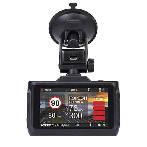 DVR with radar detector axper combo hybrid 2CH WiFi 2 cameras GPS GLONASS |