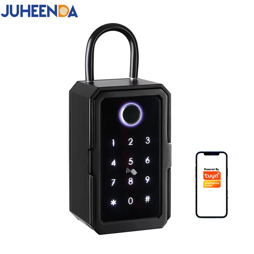 

Tuya Smart Key Lock Box Wifi Fechadura Eletronica Fingerprint Password Wall Mounted Security Ttlock App Bluetooth Lock Storage