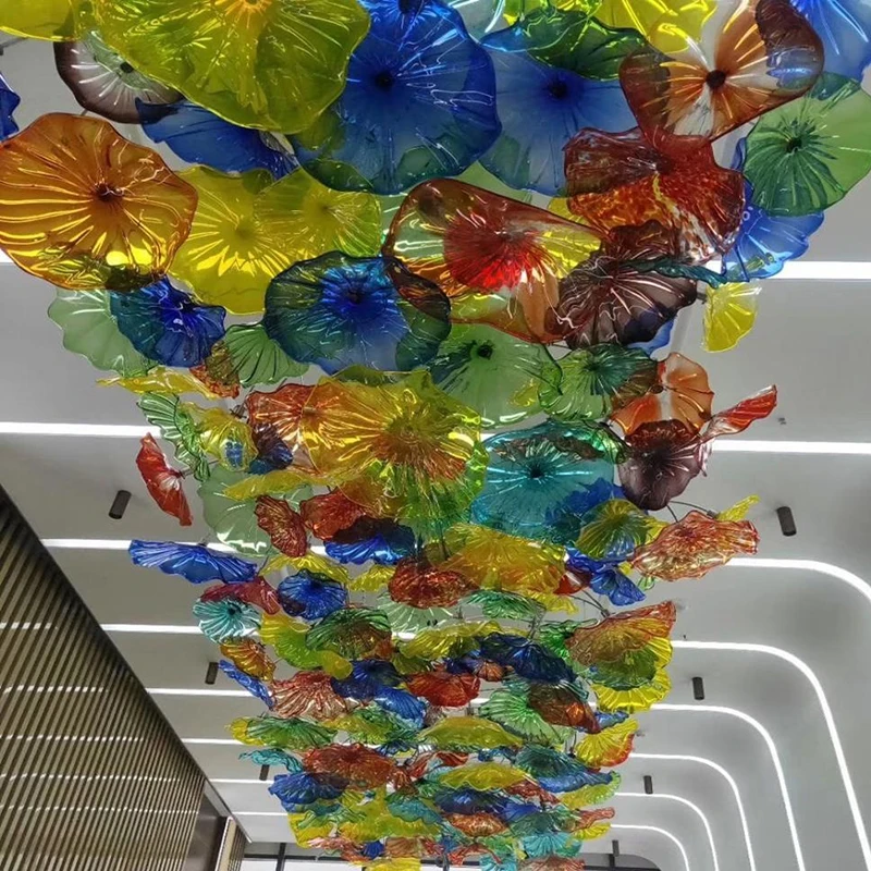 Люстры Longree Branch муранские красочные цветы осень люстра из дутого стекла ручной