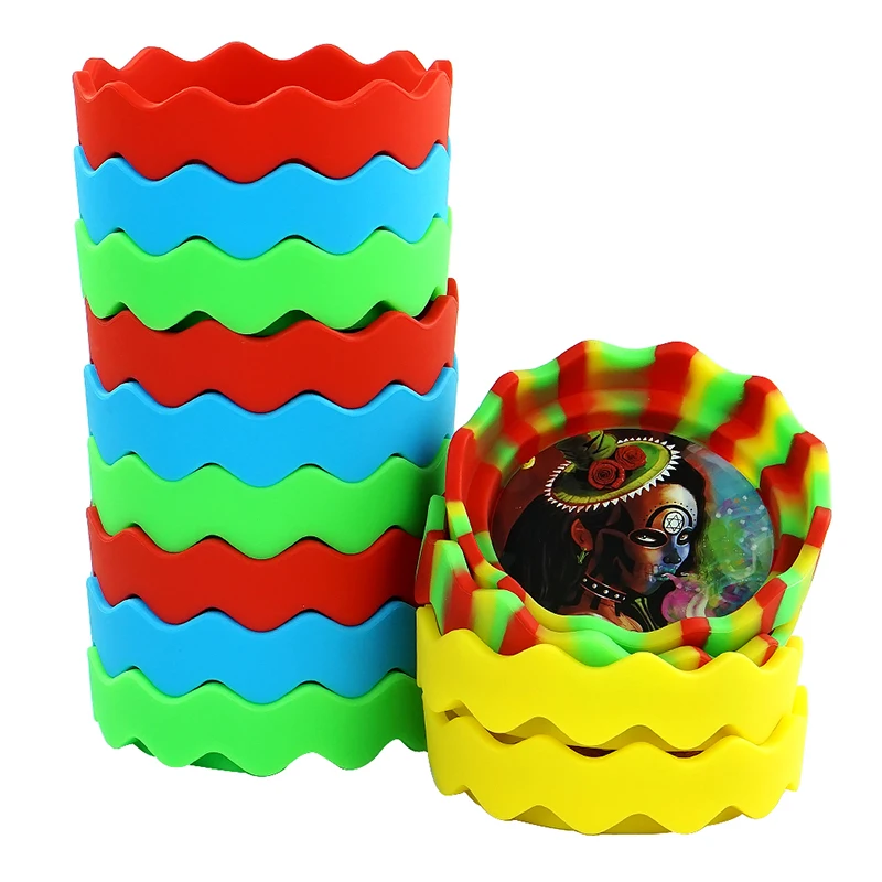 

Novel Ashtray for Home Silicone Tray Decoration Ashtray Easy to Clean Assorted Patterns
