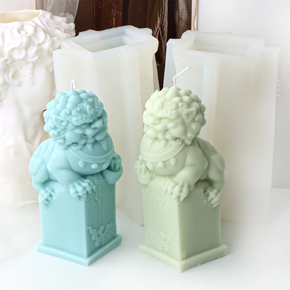 Благоприятный лев силиконовая форма для свечей китайский рекуперационная