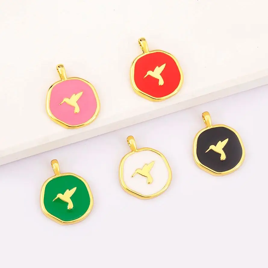 Разноцветный кулон в виде птицы для ожерелья ручной работы очаровательные