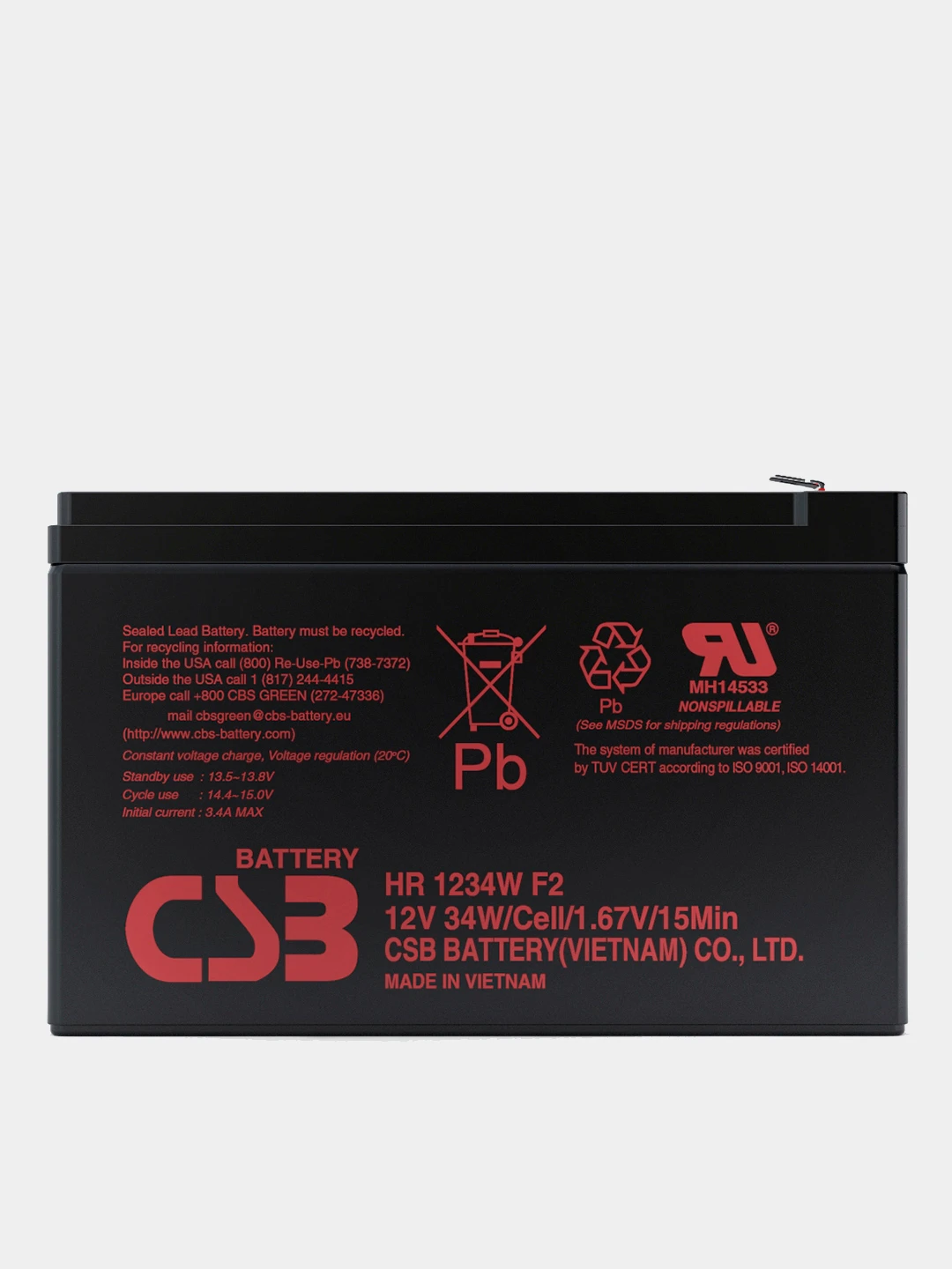 Аккумулятор csb hr1234w